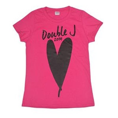 JUN JIN Double J : Heart Double J Pink T-shirt ( 4Kind ) - kpoptown.ca