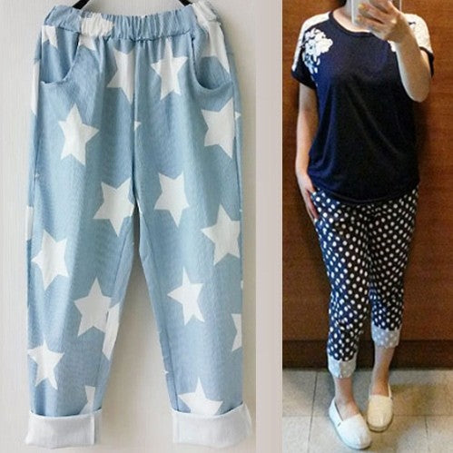 [LP14] Star / Dot / Baggy Banding Pants - kpoptown.ca