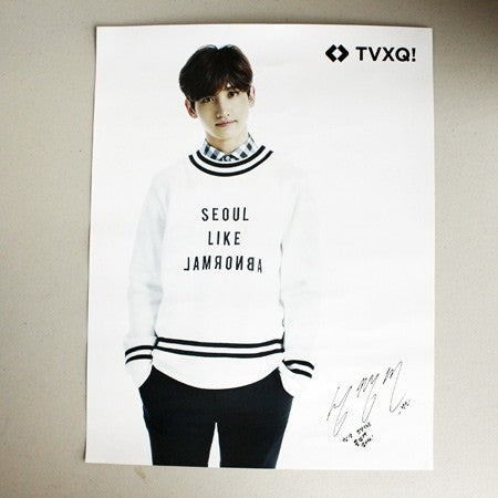 TVXQ Autographed Printed Bromide LIMITED Poster ( 2Kinds ) - kpoptown.ca