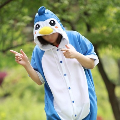 [PJA127] Animal Short Sleeve Pajamas - Cool Penguin - kpoptown.ca