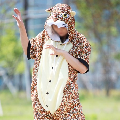 [PJA150] Animal Short Sleeve Pajamas - Leopard - kpoptown.ca