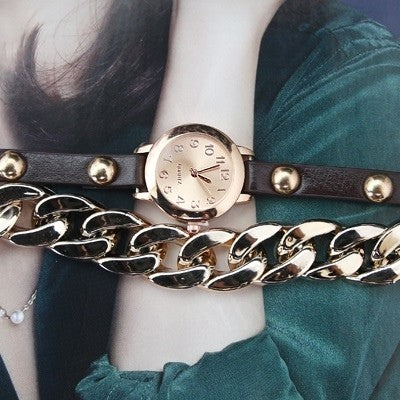 [IH25] Gold Chain Watch - kpoptown.ca