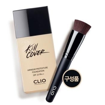 [CLIO] Kill Cover Airwear Protexture Liquid Foundation + Brush SET SPF25, PA++ 30ml ( 3Colors ) - kpoptown.ca