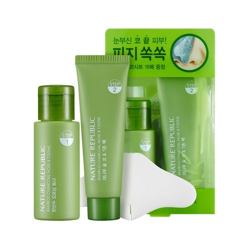 [ Nature Republic ] Bamboo Charcoal Nose & T-Zone Pack - kpoptown.ca