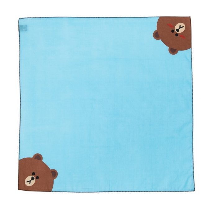 [LINE FRIENDS Goods] Brown Cotton Handkerchief - kpoptown.ca