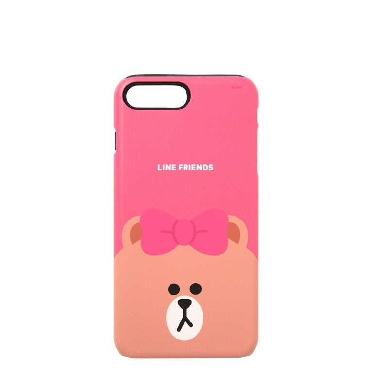 [LINE FRIENDS Goods] Hot Pink Choco iPhone7+ Guardup Matt Case - kpoptown.ca