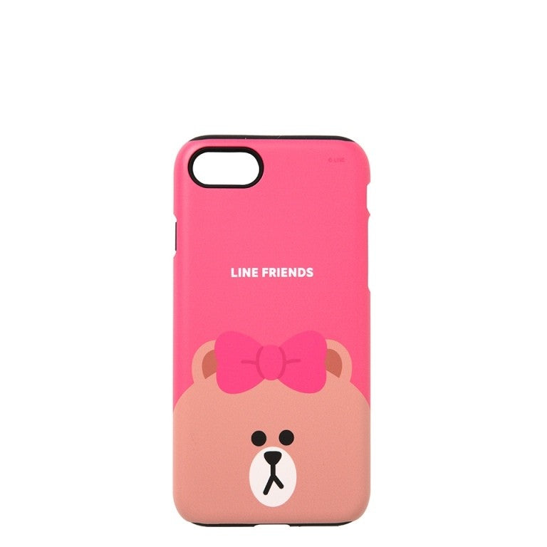 [LINE FRIENDS Goods] Hot Pink Choco iPhone7 Guardup Matt Case - kpoptown.ca