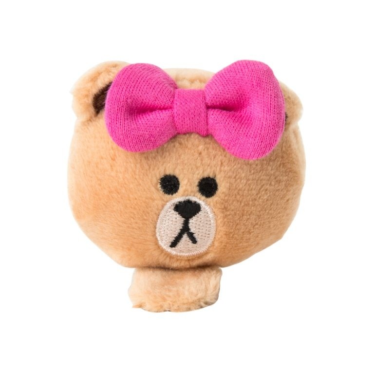 [LINE FRIENDS Goods] Choco Face Doll Hairpin - kpoptown.ca