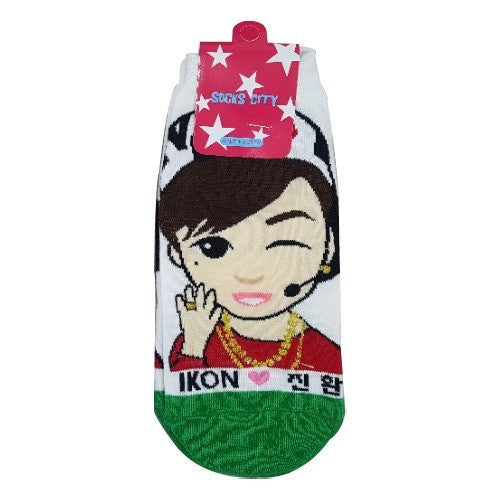 1 Pair of Character Socks - iKON Jin-Hwan - kpoptown.ca