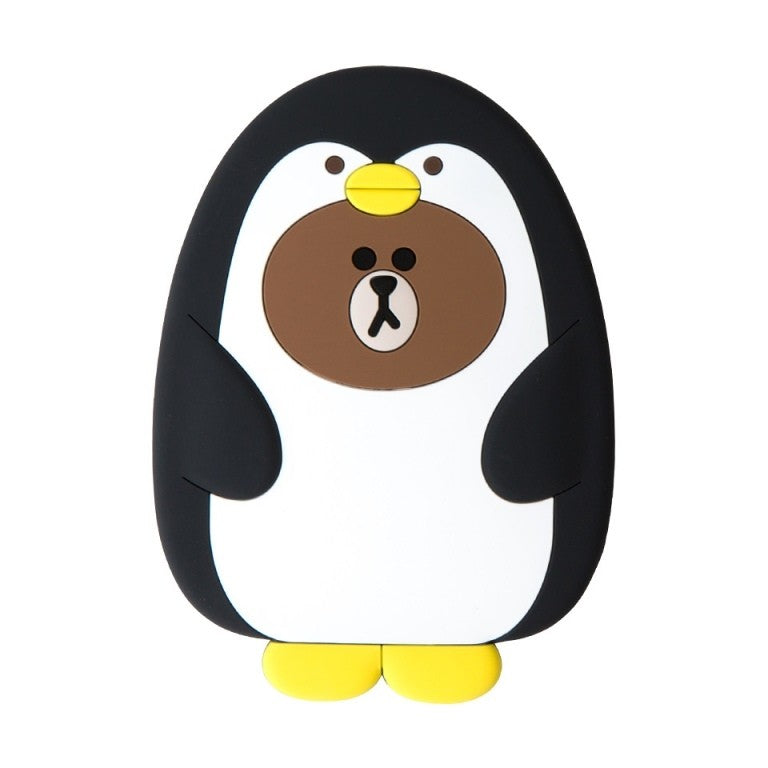 [LINE FRIENDS Goods] Pengo Brown Hand Mirror - kpoptown.ca