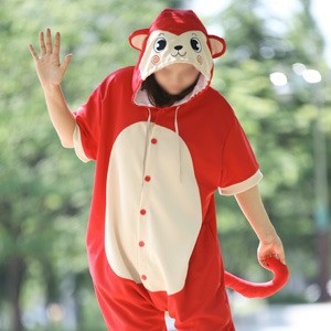 [PJA174] Animal Short Sleeve Pajamas - Red Monkey - kpoptown.ca