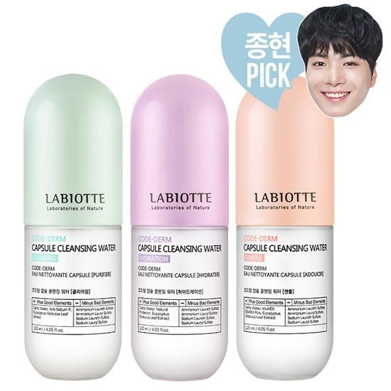 [LABIOTTE] CODE-DERM Capsule Cleansing Water Mini 120ml - kpoptown.ca