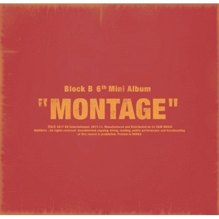 Block B 6th Mini Album - MONTAGE CD - kpoptown.ca