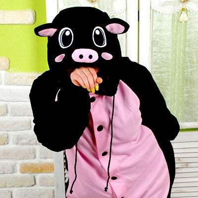 [PJB43] SHINEE Animal Pajamas - BLACK PIG - kpoptown.ca