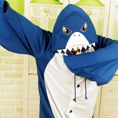 [PJB76] SHINEE Animal Pajamas - SHARK (Navy) - kpoptown.ca