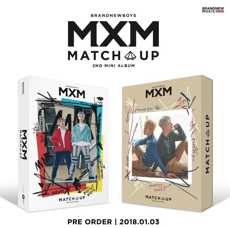 [SET] MXM (BRANDNEW BOYS) 2nd Mini Album - MATCH UP (M Ver.) + (X Ver.) - kpoptown.ca