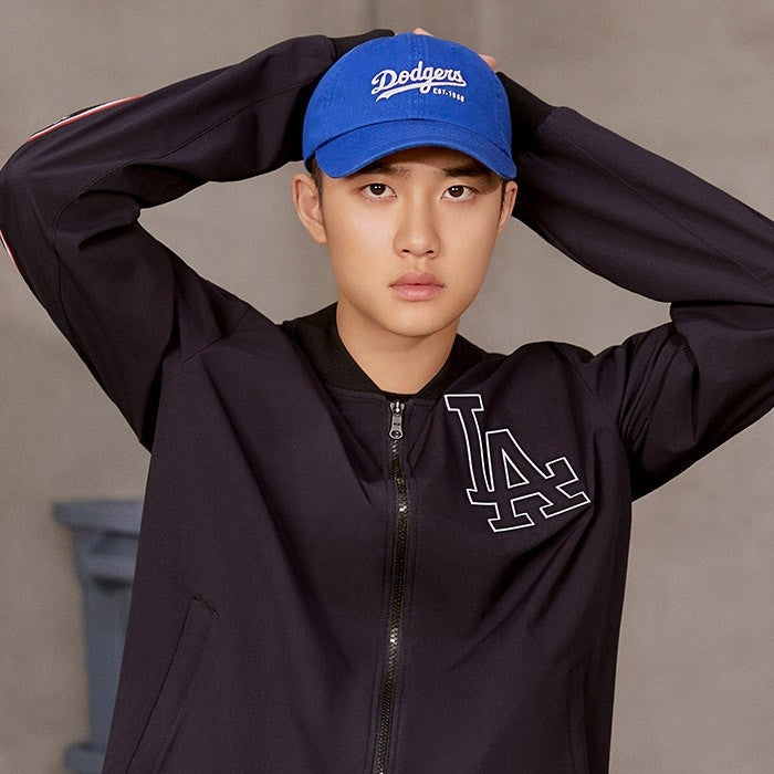 EXO X MLB New Crew - Basic Cover Fit Slider Curve Control Cap Blue - kpoptown.ca