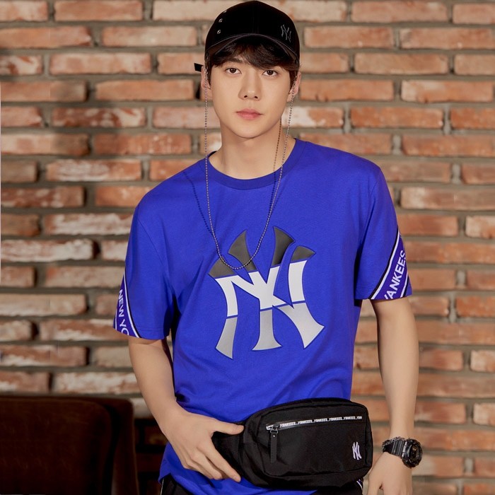 EXO X MLB New Crew - Worthing Slim Waist Bag Black - kpoptown.ca