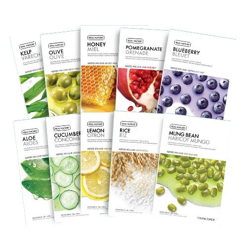 [Thefaceshop] Real Nature Mask Sheet (20Kinds) * 5EA - kpoptown.ca