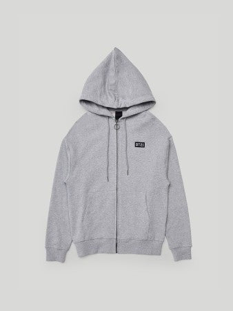 [BT21] VAN M-Gray Artwork Hoodie Zipup - kpoptown.ca