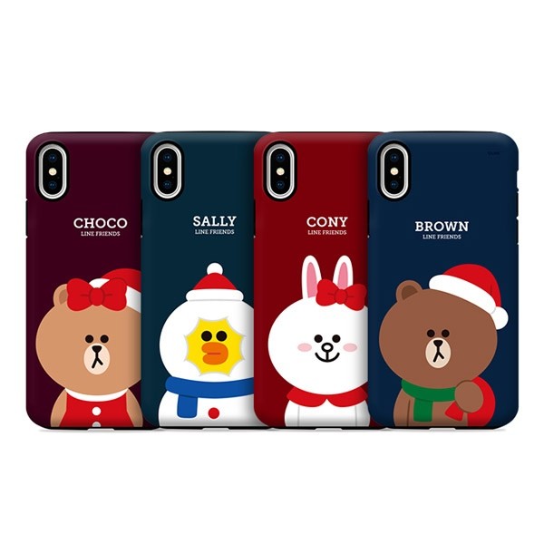 [LINE FRIENDS Goods] Christmas Edition Guard Up Phone Case - kpoptown.ca