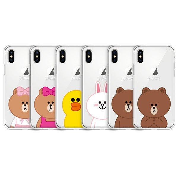 [LINE FRIENDS Goods] Look At Me Clear Jelly Phone Case - kpoptown.ca