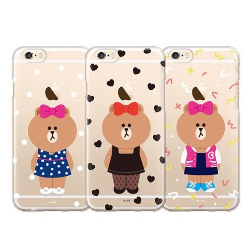 [LINE FRIENDS Goods] Clear Jelly Choco Phone Case - kpoptown.ca