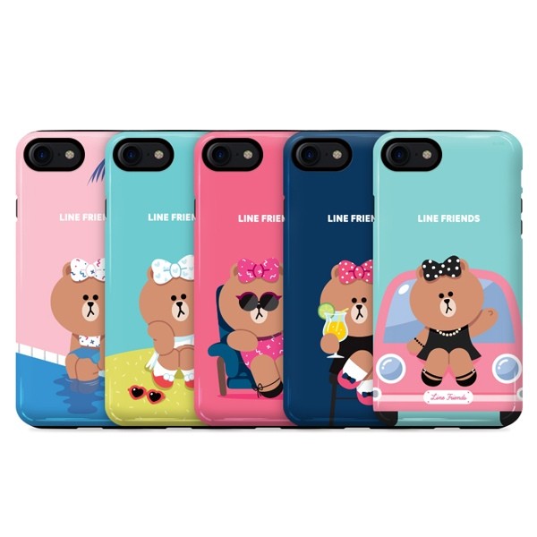 [LINE FRIENDS Goods] Guard Up Fashionista Choco Phone Case - kpoptown.ca