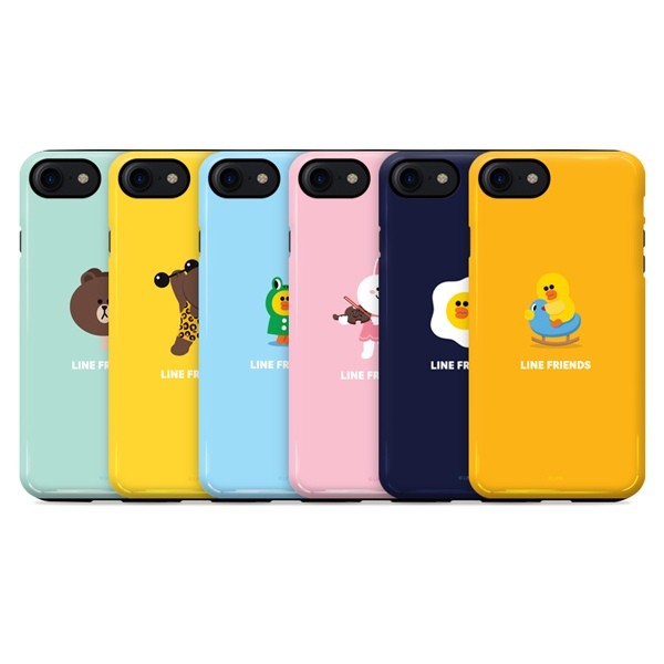 [LINE FRIENDS Goods] Guard Up Mini Character Phone Case - kpoptown.ca