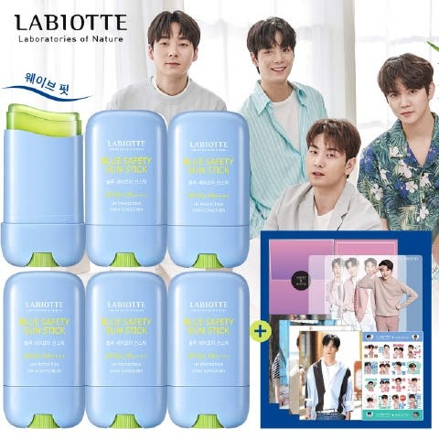 [LABIOTTE] Blue Safety Sun Stick(6ea) + NU'EST Goods Package - kpoptown.ca