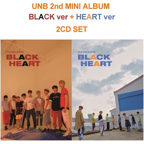 [SET] UNB 2nd Mini Album - Black Heart(Set ver) 2CD - kpoptown.ca