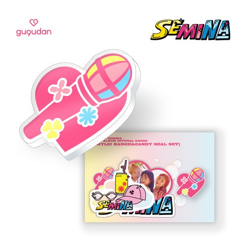 GUGUDAN SEMINA Official Goods - Acrylic Badge & Candy Seal Set - kpoptown.ca