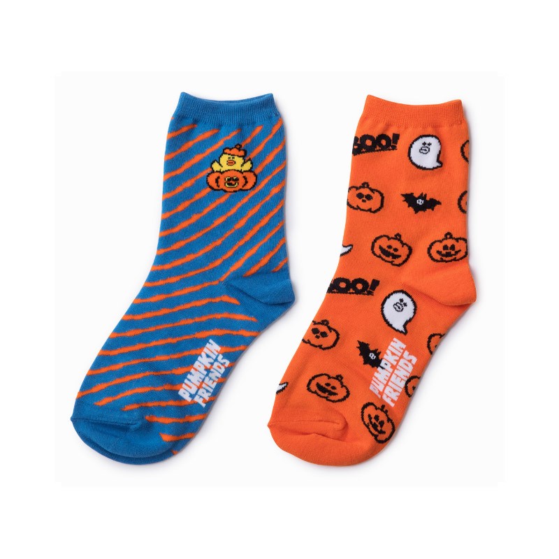 [LINE FRIENDS Official Goods] Halloween Pumpkin Woman Socks Set - kpoptown.ca