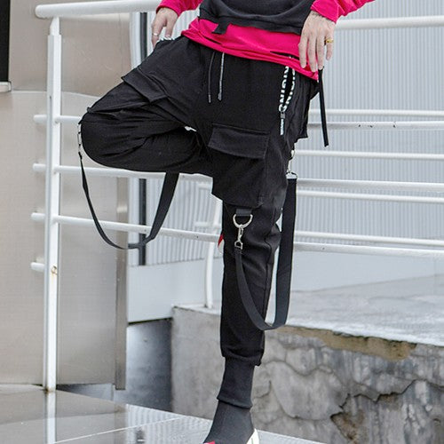 [LP27] Origin Strap Baggy Training Pants - kpoptown.ca