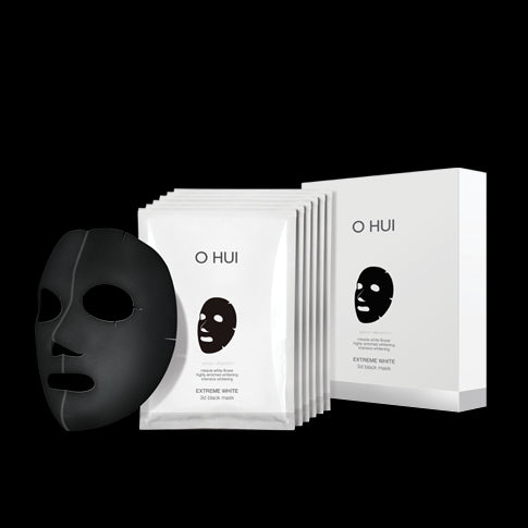 [O HUI] Extreme White 3D Black Mask 27g*6EA - kpoptown.ca