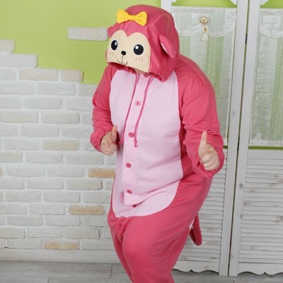 [PJB109] SHINEE Animal Pajamas - Pink Monkey - kpoptown.ca