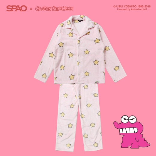 SPAO X CRAYON SHINCHAN PAJAMA 2 18FW PINK - kpoptown.ca