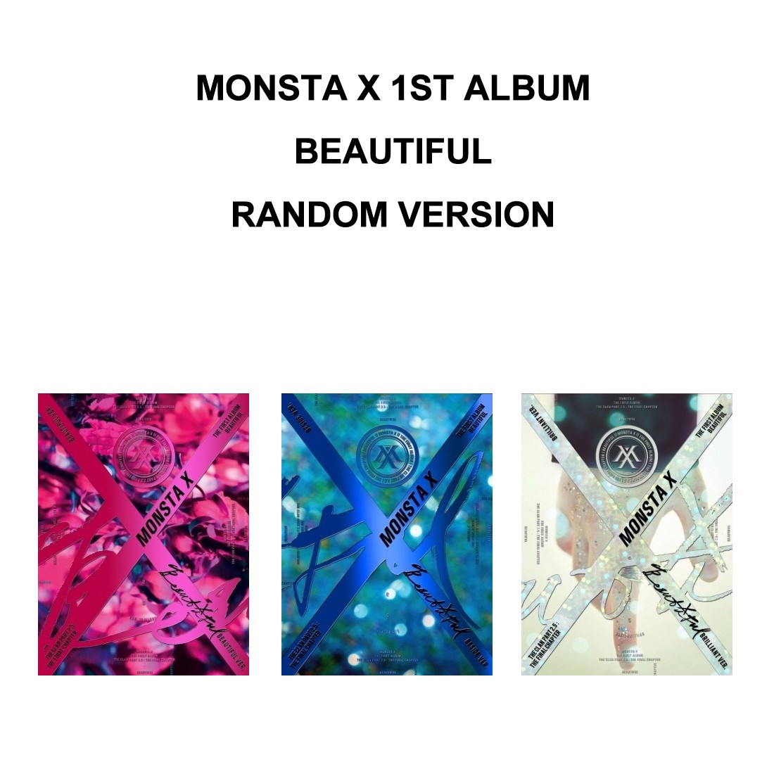 MONSTA X 1st Album - BEAUTIFUL (Random ver.) CD + Poster