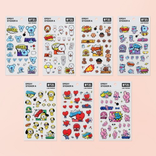 [BT21] BTS Monopoly Collaboration - Epoxy Sticker ver.A - kpoptown.ca