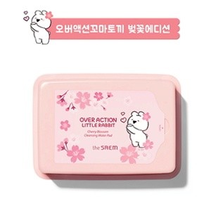 [the SAEM] Over Action Little Rabbit Edition - Healing Tea Garden Cherry Blossom Cleansing Water Pad 25EA - kpoptown.ca