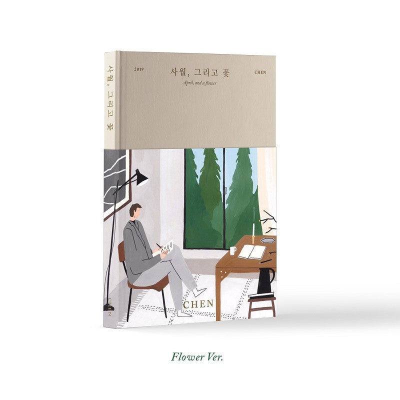 CHEN 1st Mini Album - April, and Flower (사월, 그리고 꽃) (Flower Ver.) CD + Poster - kpoptown.ca