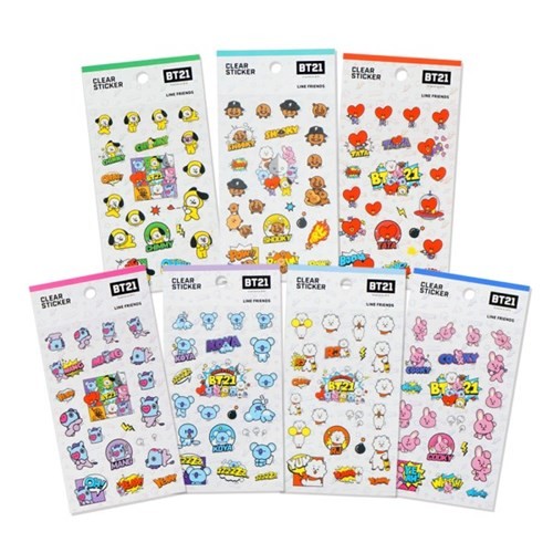 [BT21] BTS Kumhong Fancy Collaboration - Clear Sticker ver.02 - kpoptown.ca