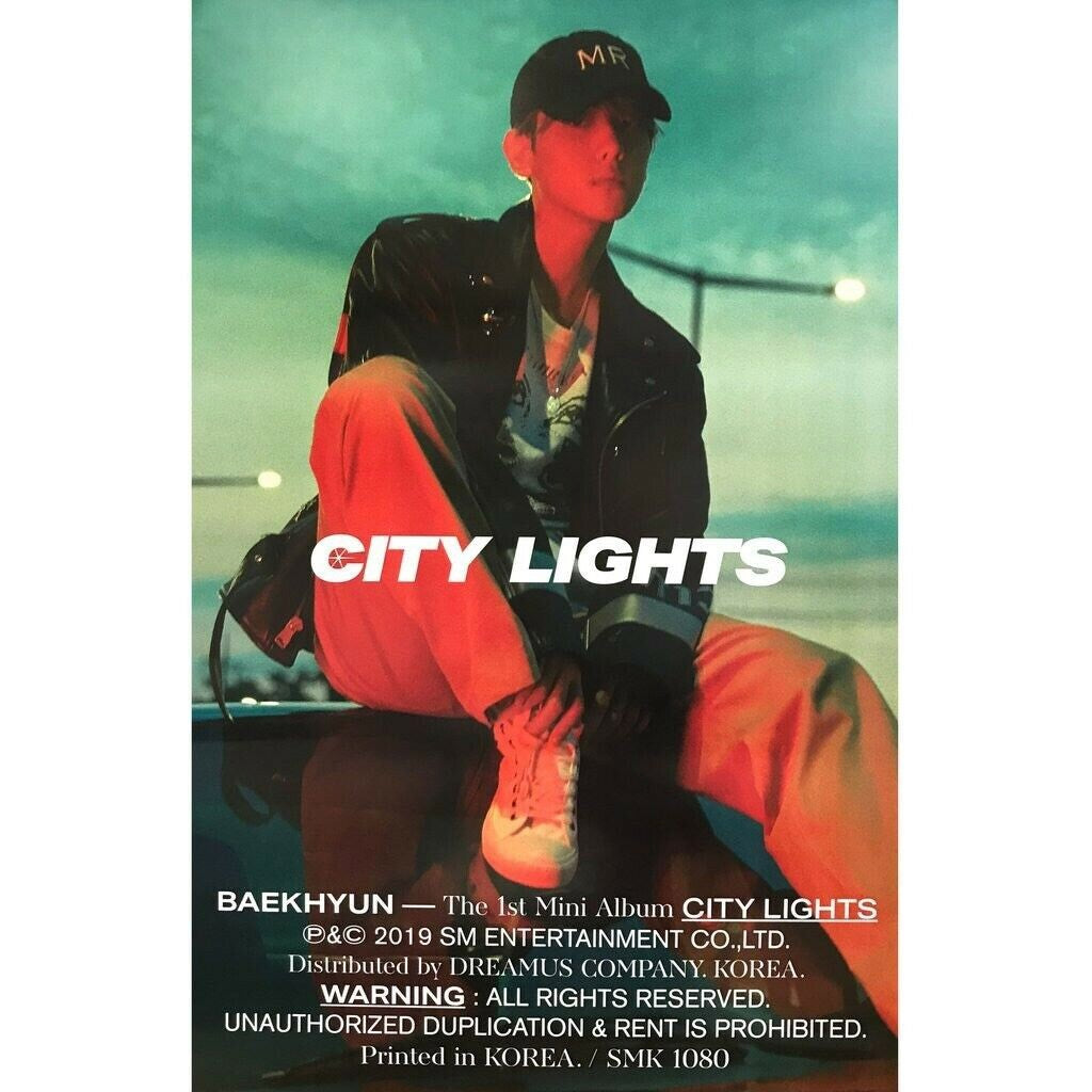 [Poster] BAEKHYUN 1st Mini Album - City Lights (Night ver) Poster - kpoptown.ca