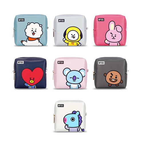 [BT21] BT21 X Monopoly Collaboration - PU SQUARE POUCH M - kpoptown.ca