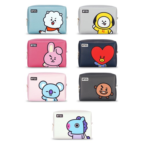 [BT21] BT21 X Monopoly Collaboration - PU SQUARE POUCH L - kpoptown.ca