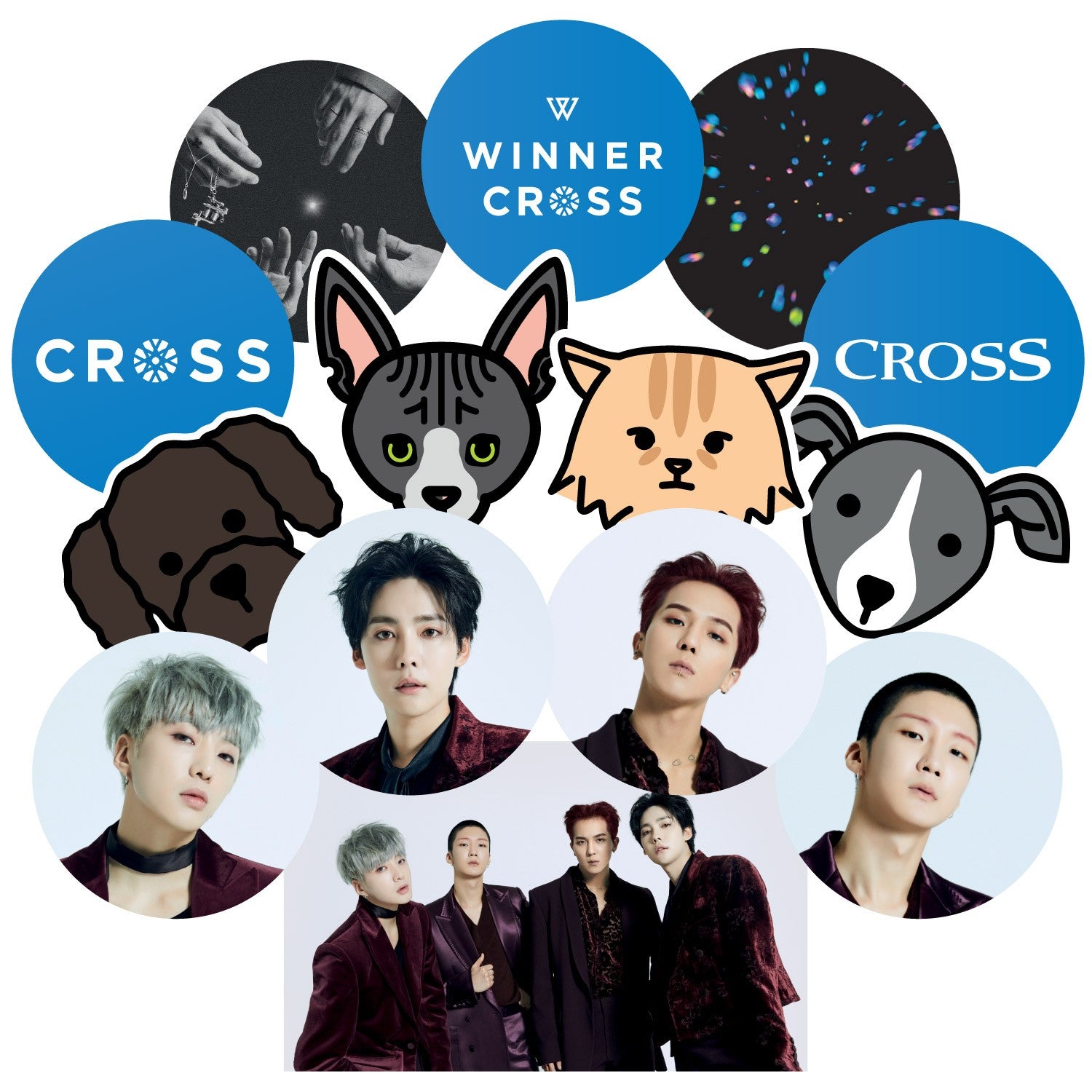 WINNER PATCHMANIA Goods - CROSS STICKER - kpoptown.ca