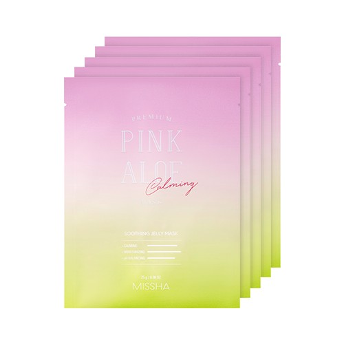 [MISSHA] Premium Pink Aloe Soothing Jelly Mask 5ea - kpoptown.ca