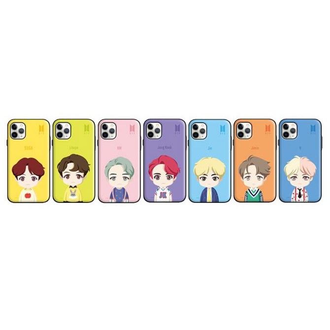 BTS CHARACTER Goods - UPPER BODY OPEN CARD Case for iPhone - kpoptown.ca