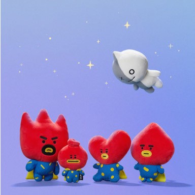 [BT21] BTS Line Friends Collaboration - TATA Universe Standing Doll Set 5EA - kpoptown.ca