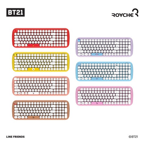 [BT21] BTS Royche Collaboration - Wireless Retro Keyboard - kpoptown.ca